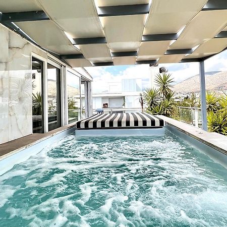 Citycenter Penthouse Mini Private Pool With Hydromassage And Great Town View Atény Exteriér fotografie