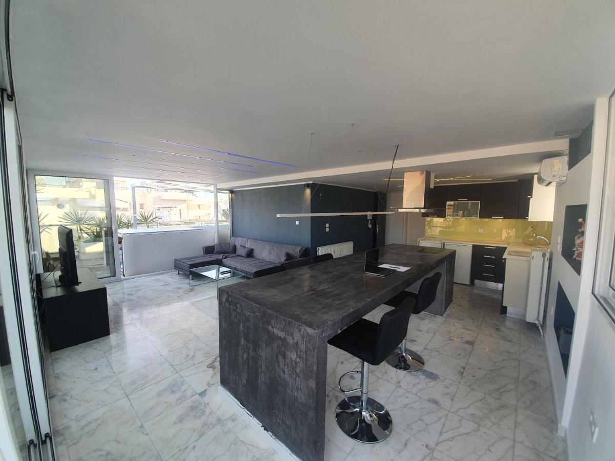Citycenter Penthouse Mini Private Pool With Hydromassage And Great Town View Atény Exteriér fotografie